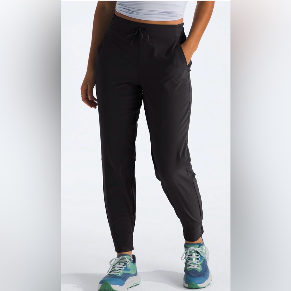 The North Face Woman’s Md Black Jogger Pants Tie Drawstring Waist Like New